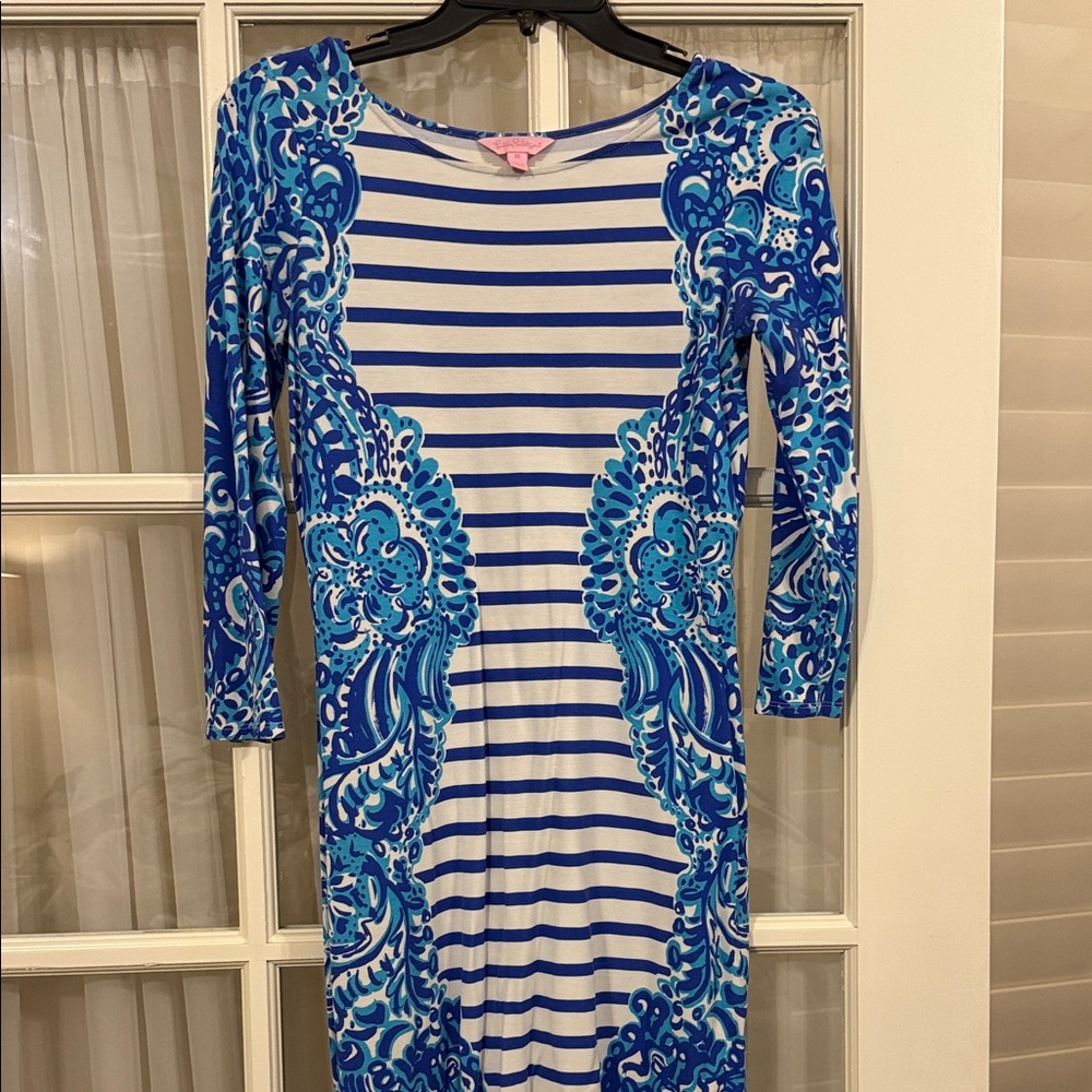 Blue Striped Lilly Pulitzer Women's Dress XS
